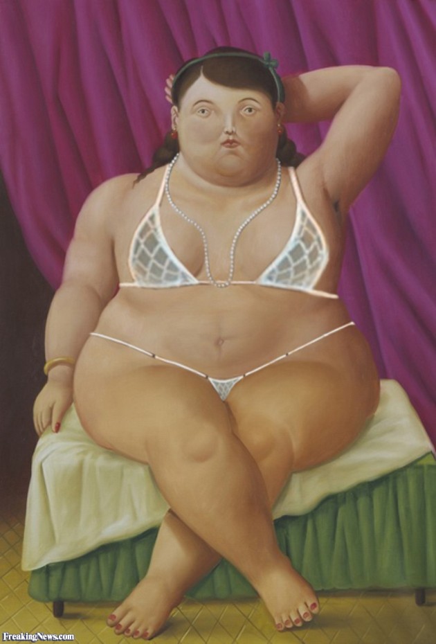 Botero-Painting-Wearing-a-Bikini-88014