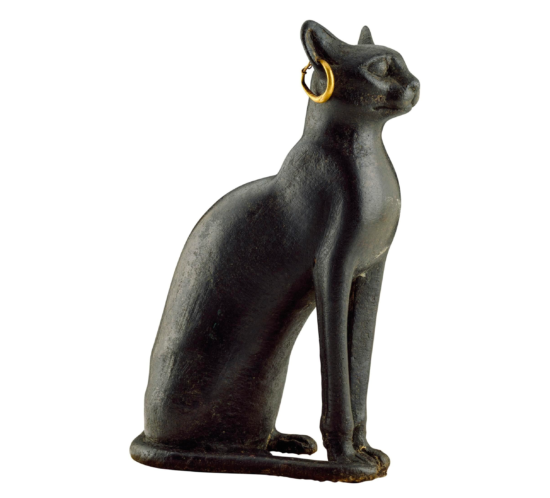 Copper statue of the cat goddess Bastet. Eighth to fourth centuries B.C. PHOTOGRAPH BY MARY EVANS/SCALA, FLORENCE